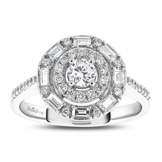 0.73 ct. Diamond Baguette Ring